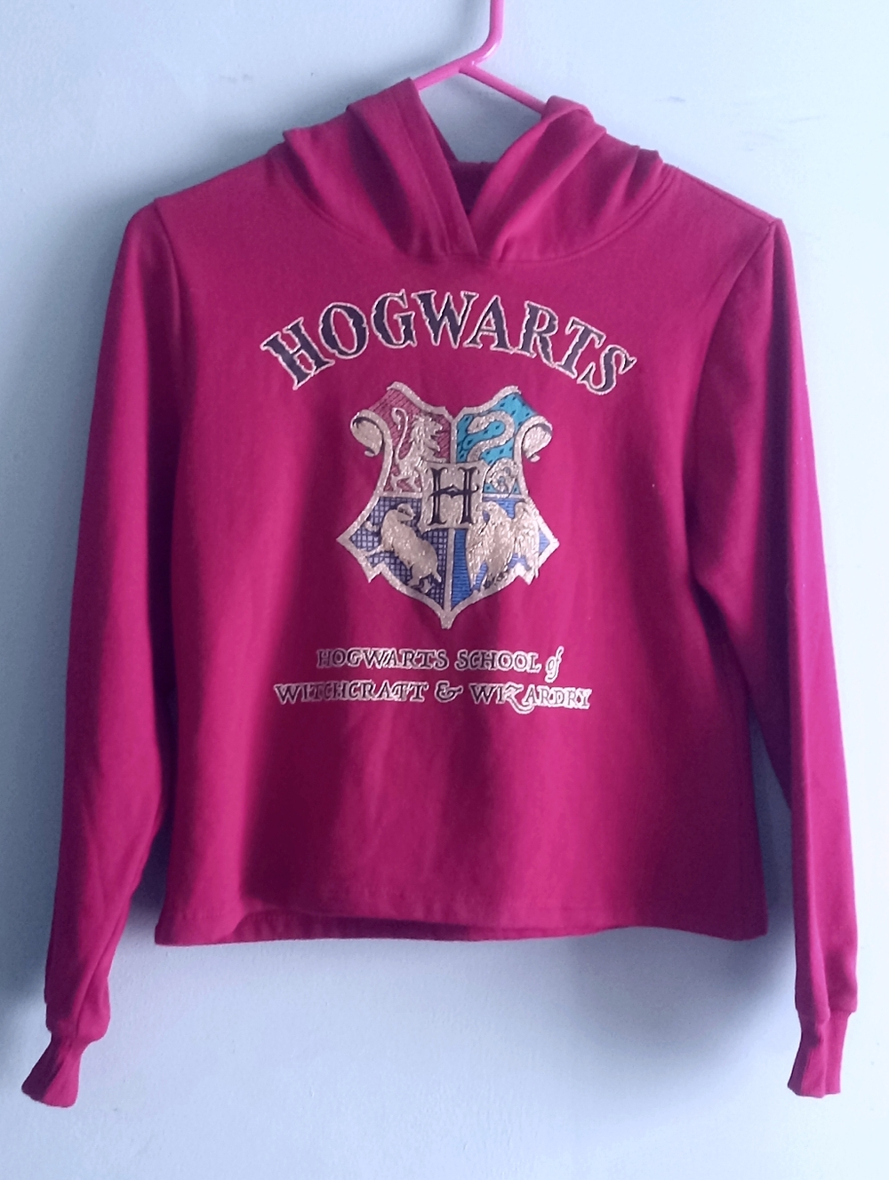 Hogwarts Crest Red/Burgundy Hoodie